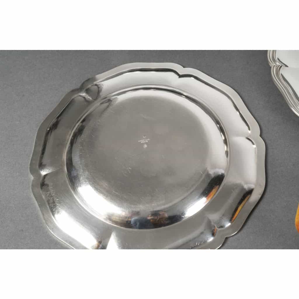 CARDEILHAC 12 solid silver plates 12th century XNUMX