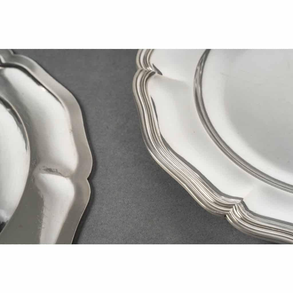 CARDEILHAC 12 solid silver plates 15th century XNUMX