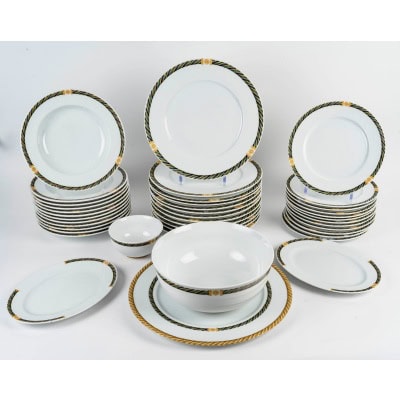 Christian Dior – Service De Table Torsadior Porcelaine – 41 Pièces – 12 Personnes