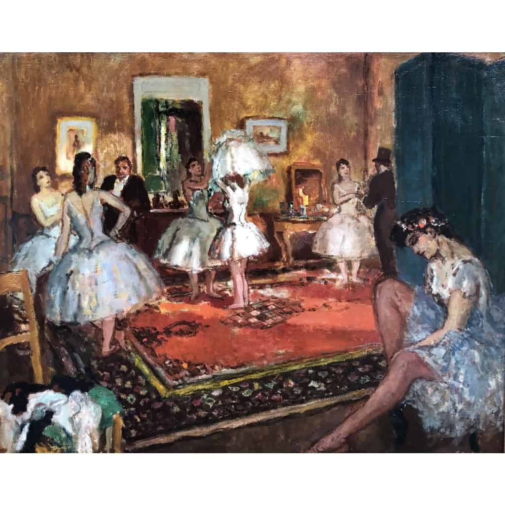 COSSON Marcel Peinture 20è siècle Paris La loge à l’Opéra Huile sur Toile Signée Certificat d’Authenticité 14