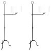 1960 Original, Pair of wrought iron floor lamps from Ateliers Vallauris 11