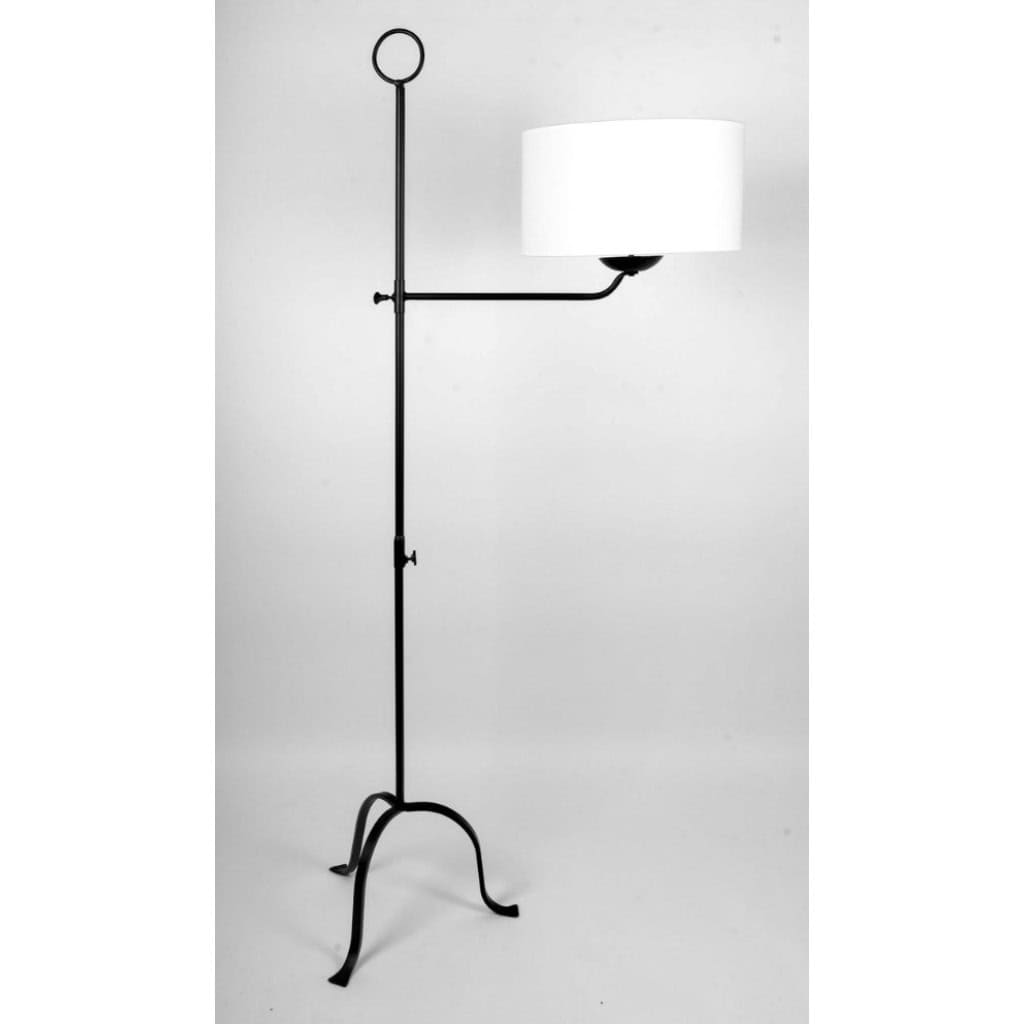1960 Original, Pair of wrought iron floor lamps from Ateliers Vallauris 10