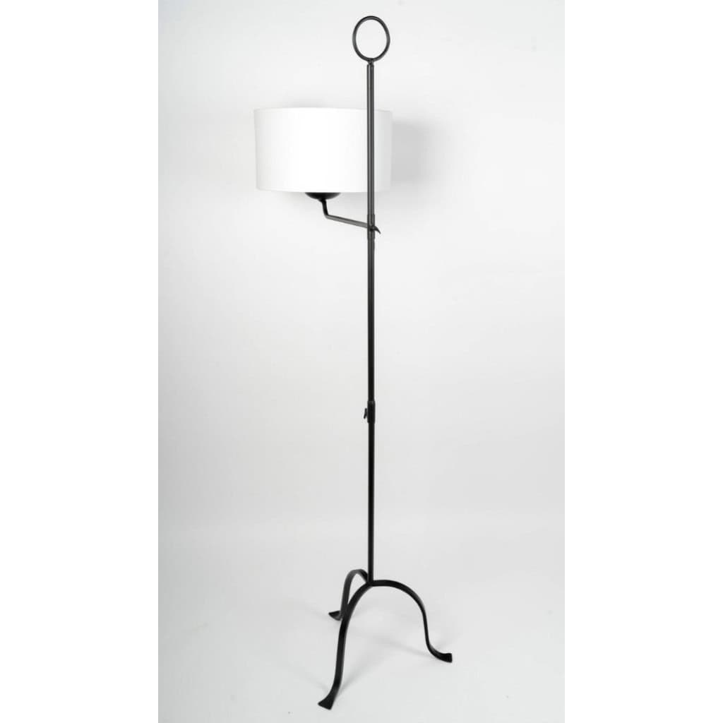 1960 Original, Pair of wrought iron floor lamps from Ateliers Vallauris 7