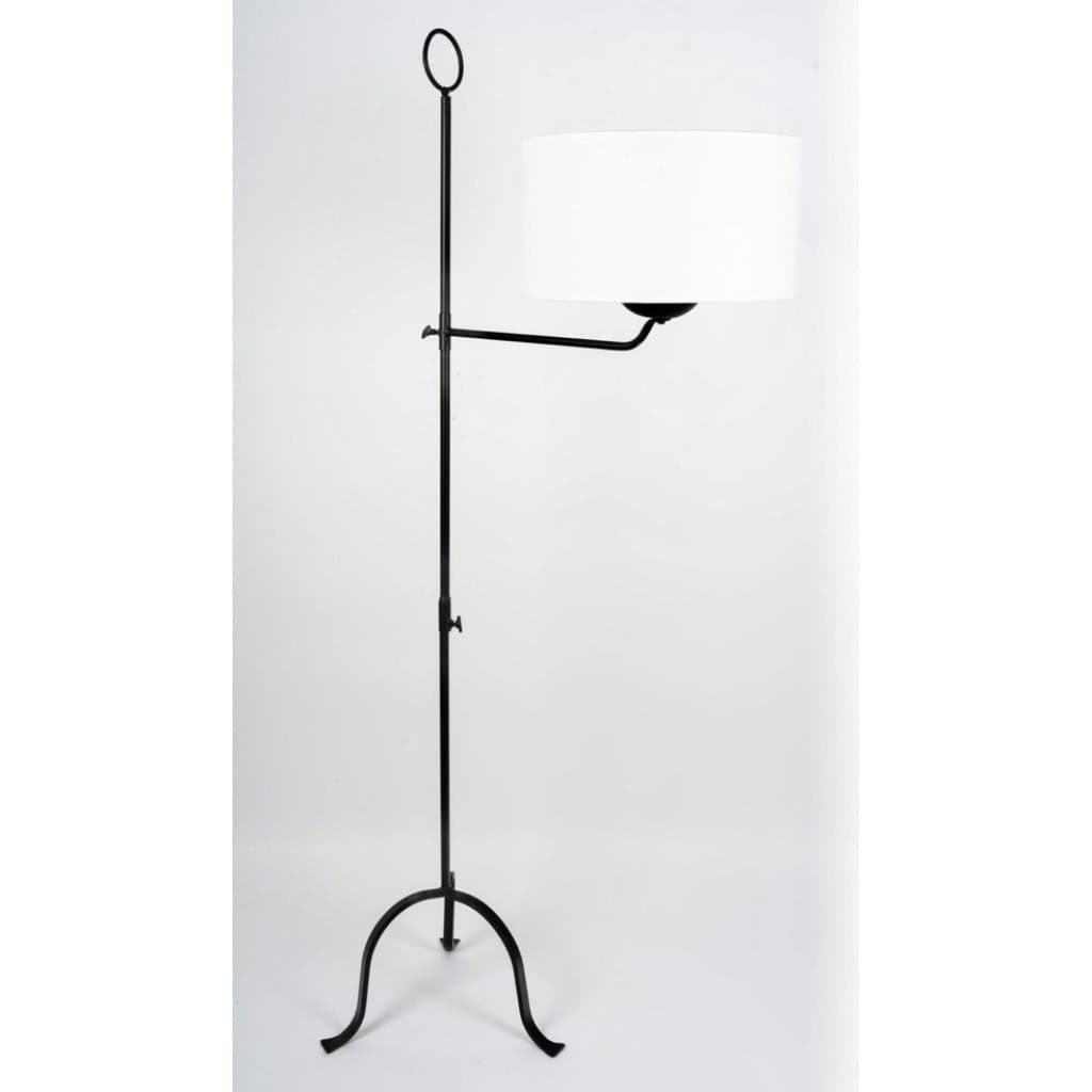 1960 Original, Pair of wrought iron floor lamps from Ateliers Vallauris 6