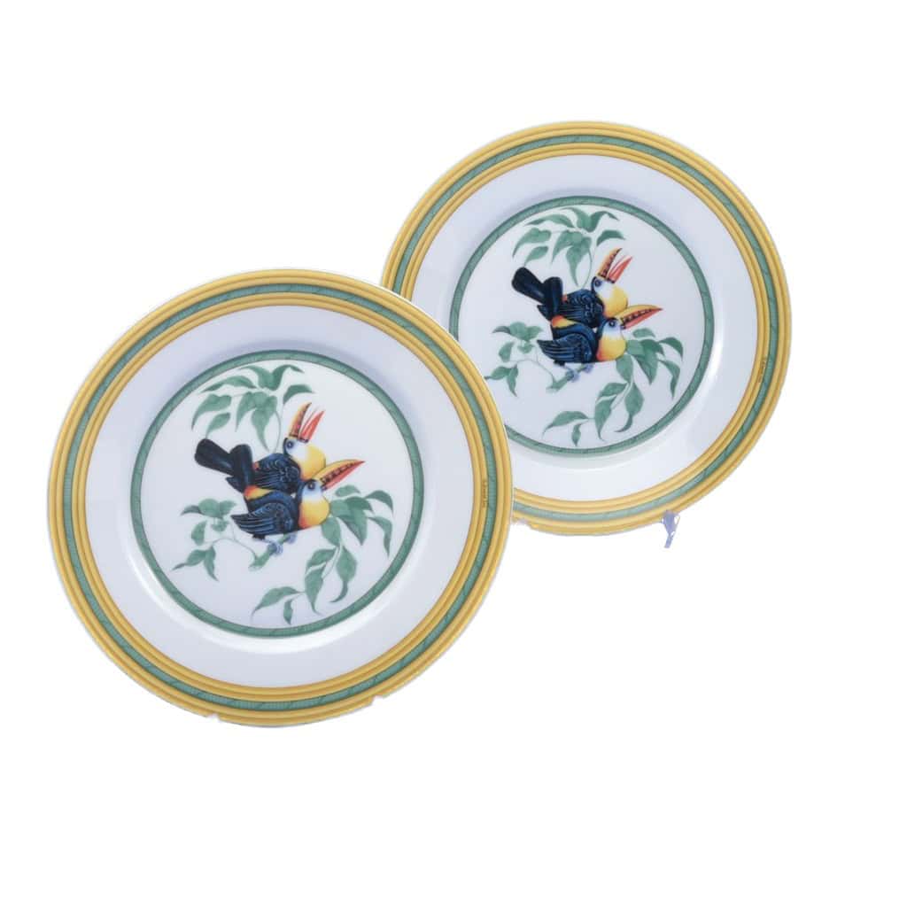 HERMES « LES TOUCANS  » Service à thé 7