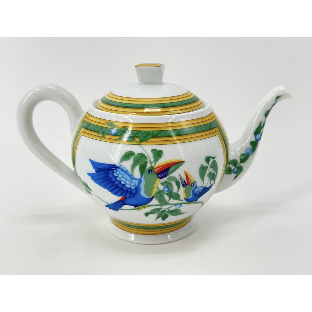 HERMES « LES TOUCANS  » Service à thé 11