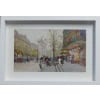 GALIEN LALOUE Tableau 20è Paris Animation sur les Grands Boulevards Gouache Signée Certificat d’authenticité 13