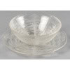 1921 René Lalique – Dandelion Service 10 Plates 10 Bowls White Glass 11