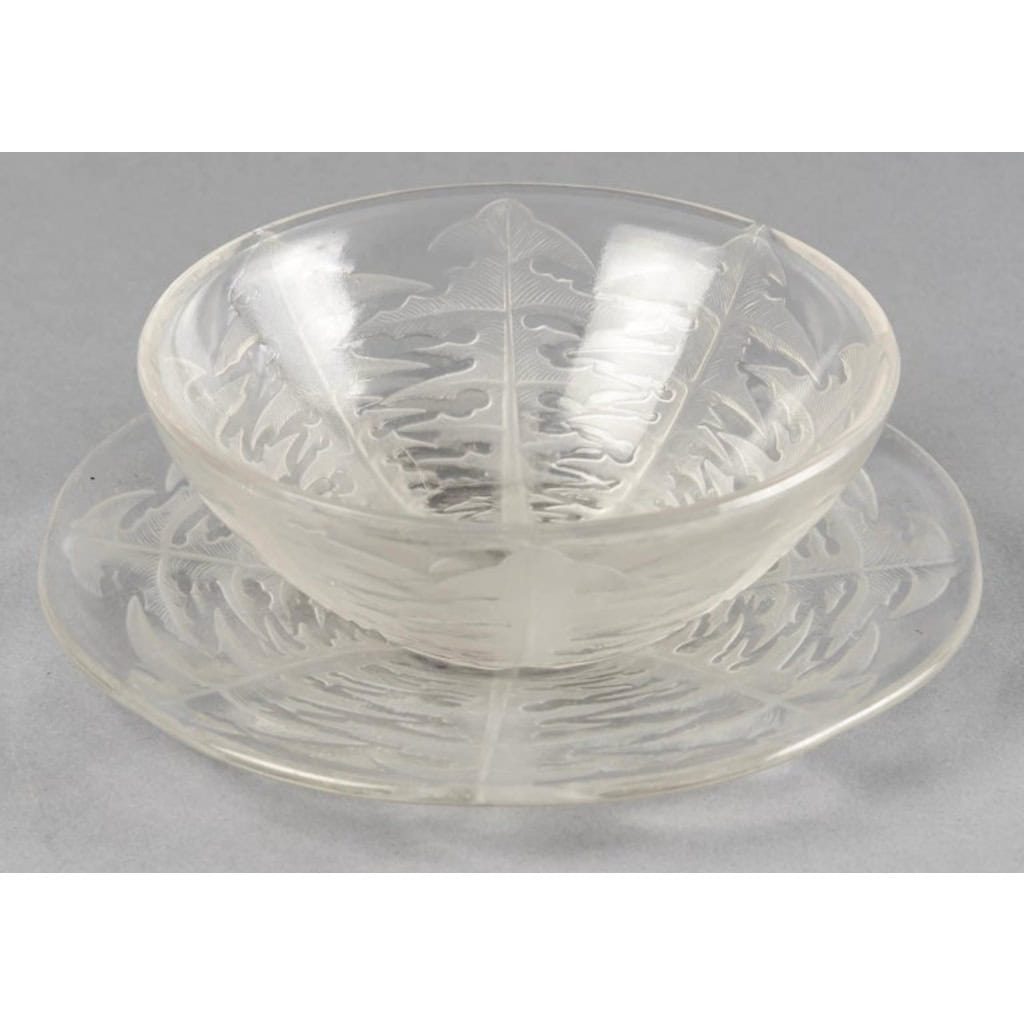 1921 René Lalique – Dandelion Service 10 Plates 10 Bowls White Glass 4
