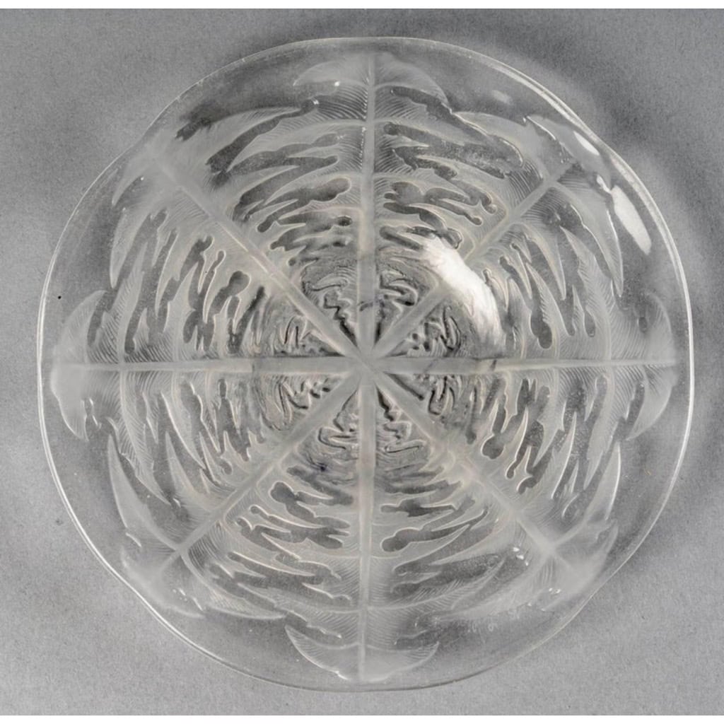 1921 René Lalique – Dandelion Service 10 Plates 10 Bowls White Glass 7