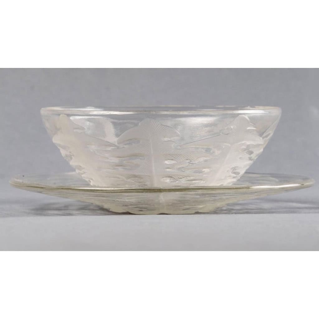 1921 René Lalique – Dandelion Service 10 Plates 10 Bowls White Glass 5
