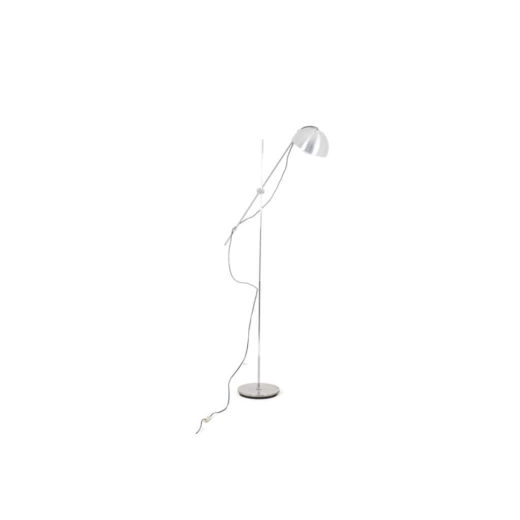 Maison Jansen. Lampadaire en métal poli et brossé. Années 1970. LS6178189A 3