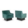Pair of "Club" armchairs, cubic shape. 1940s. LS44012009P 13