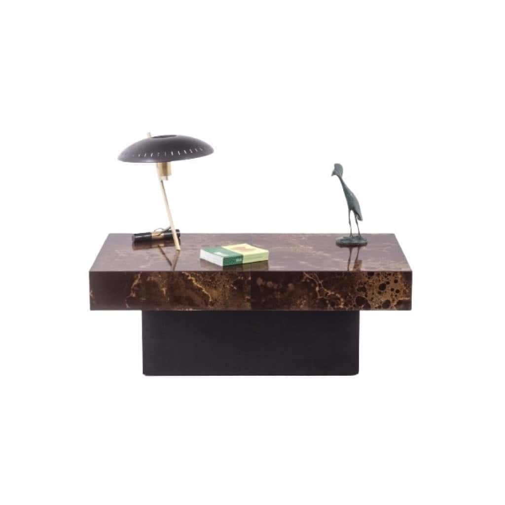 Coffee table forming a bar with sliding top. 1970s. LS6284459A 5