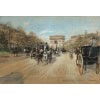 STEIN Georges Paris Animation Avenue Foch Vers l’Arc De Triomphe Aquarelle Signée Certificat d’authenticité 15