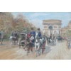 STEIN Georges Paris Animation Avenue Foch Vers l’Arc De Triomphe Aquarelle Signée Certificat d’authenticité 12