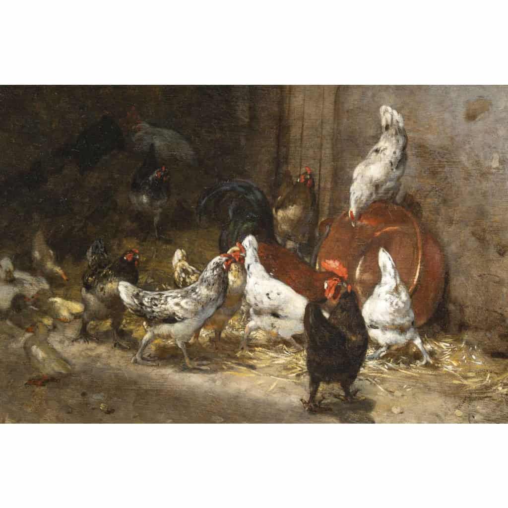 Philibert Léon COUTURIER (1823 -1901) « Le poulailler » 8