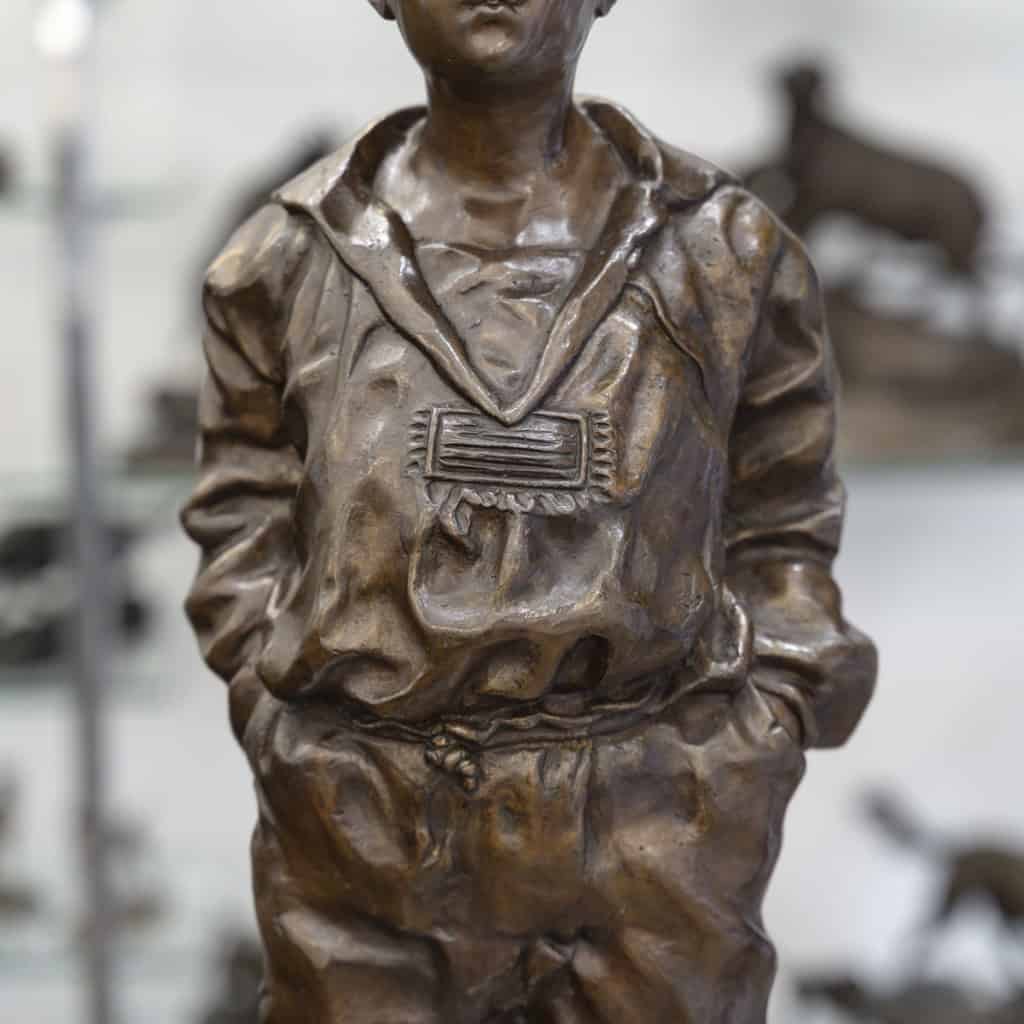 Sculpture – Mousse Siffleur , Auguste Moreau (1834-1917) – Bronze 11