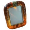 Cadre photo en verre de Murano torsadé ambré orange. 17