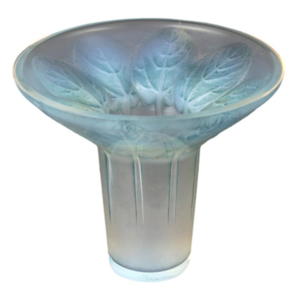 R.LALIQUE -1921 Vase Violettes Opalescent. 3