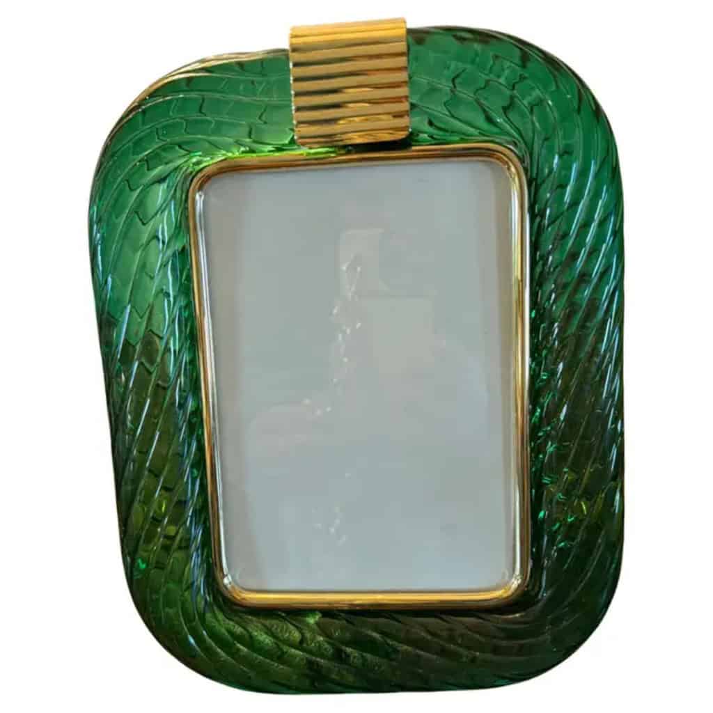 Cadre photo en verre de Murano Vert émeraude 3