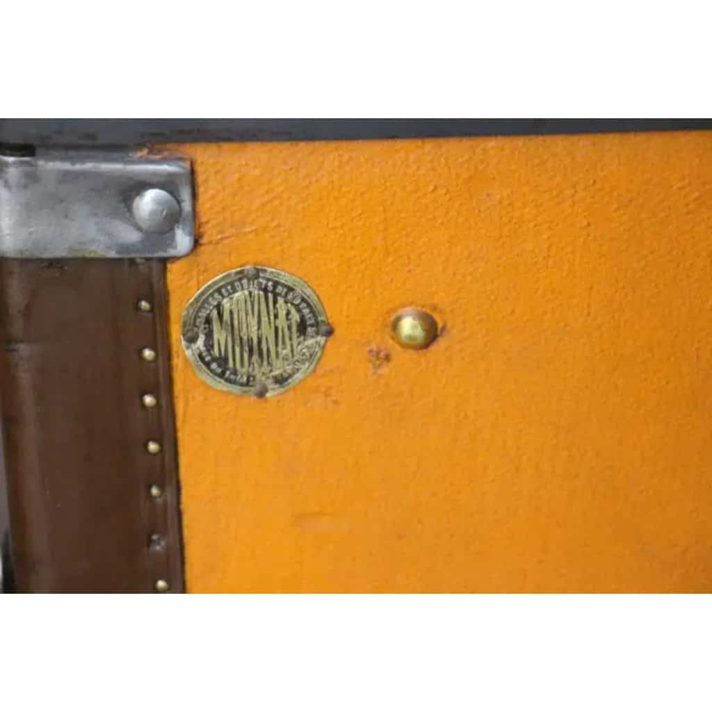 Moynat trunk in orange canvas 14