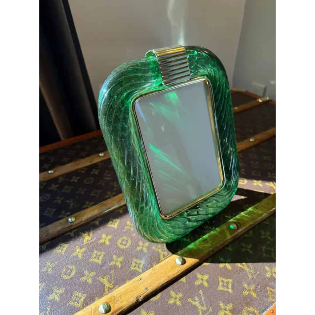 Cadre photo en verre de Murano Vert émeraude 14