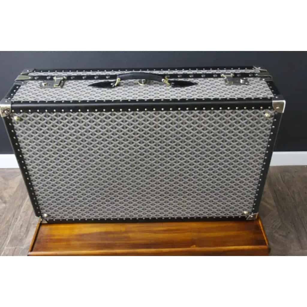Malle Goyard en toile à chevrons tissée 86 cm 15