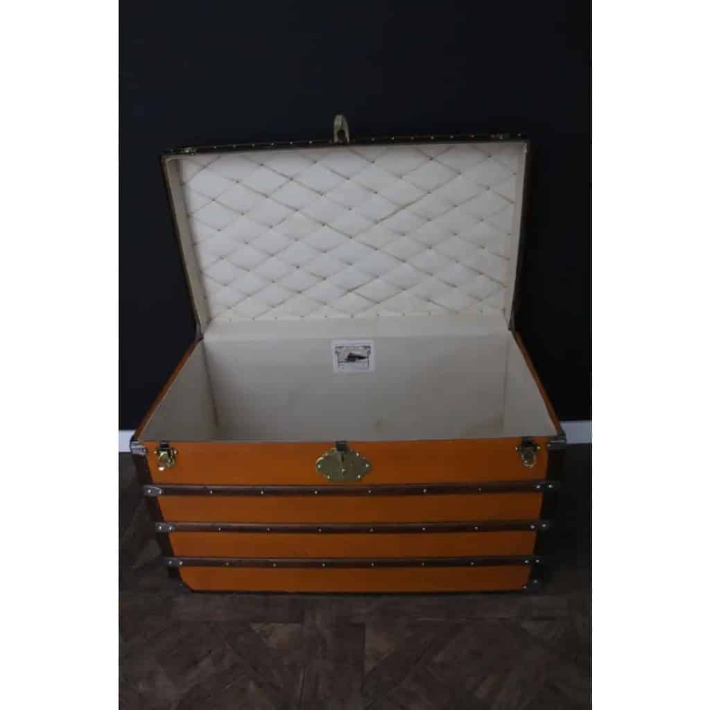 Moynat trunk in orange canvas 15