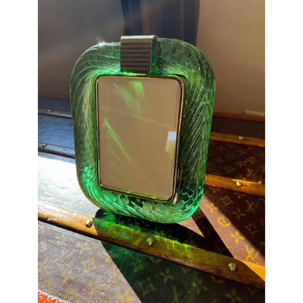Cadre photo en verre de Murano Vert émeraude 15