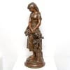 Sculpture – Jeune Fille à La Gerbe De Blé , Mathurin Moreau (1822-1912) – Bronze 15