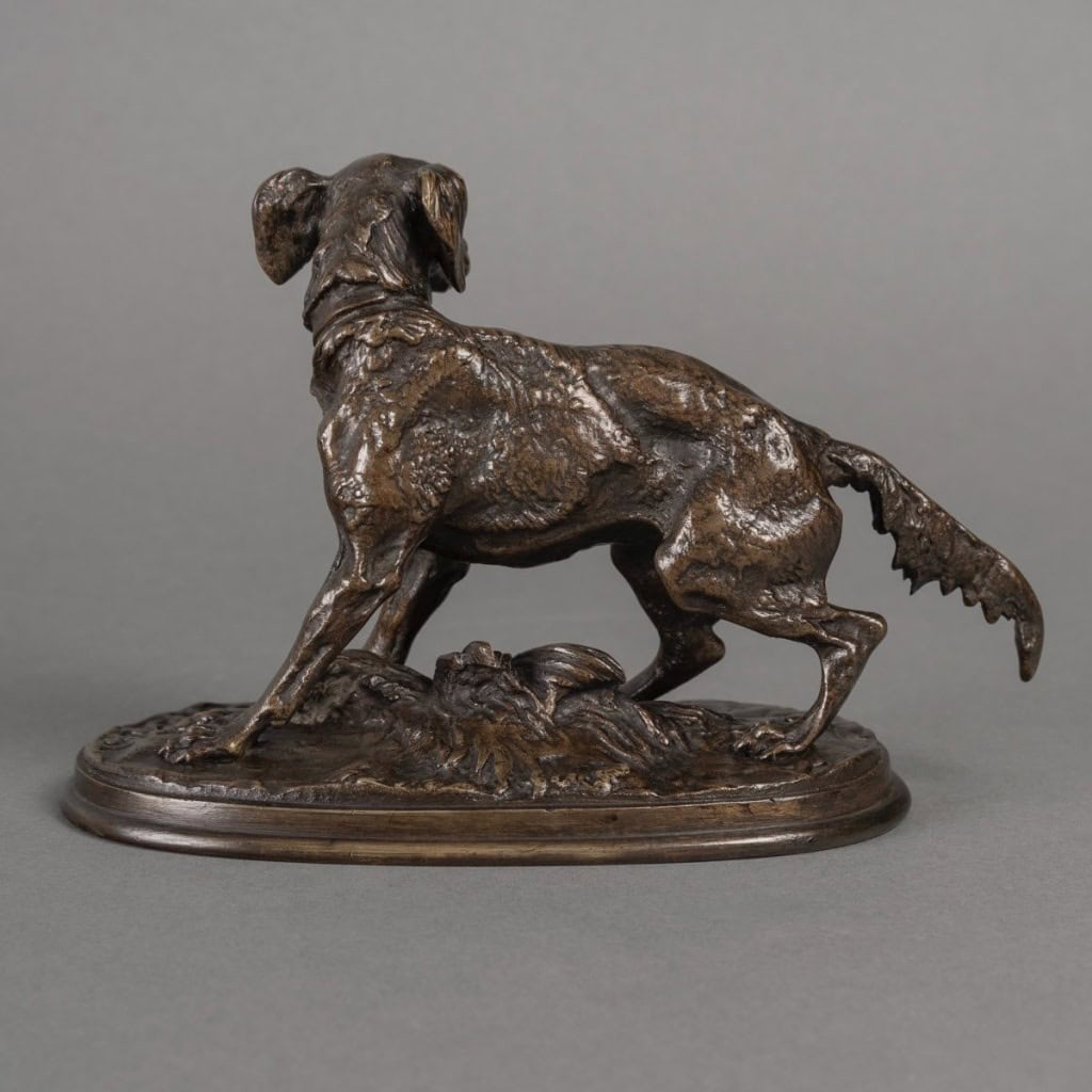 Sculpture – Chienne Épagneul (Diane) , Pierre – Jules Mêne (1810-1879) – Bronze 7