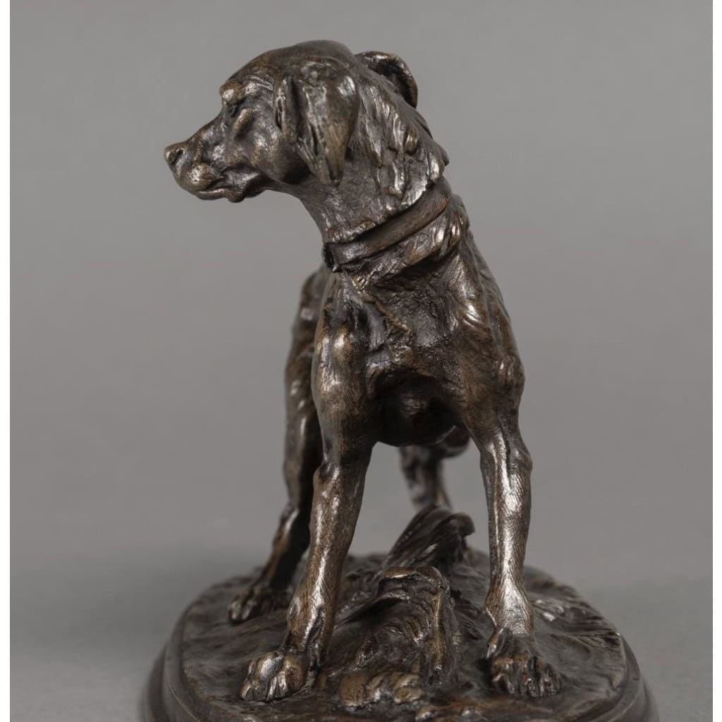 Sculpture – Chienne Épagneul (Diane) , Pierre – Jules Mêne (1810-1879) – Bronze 8