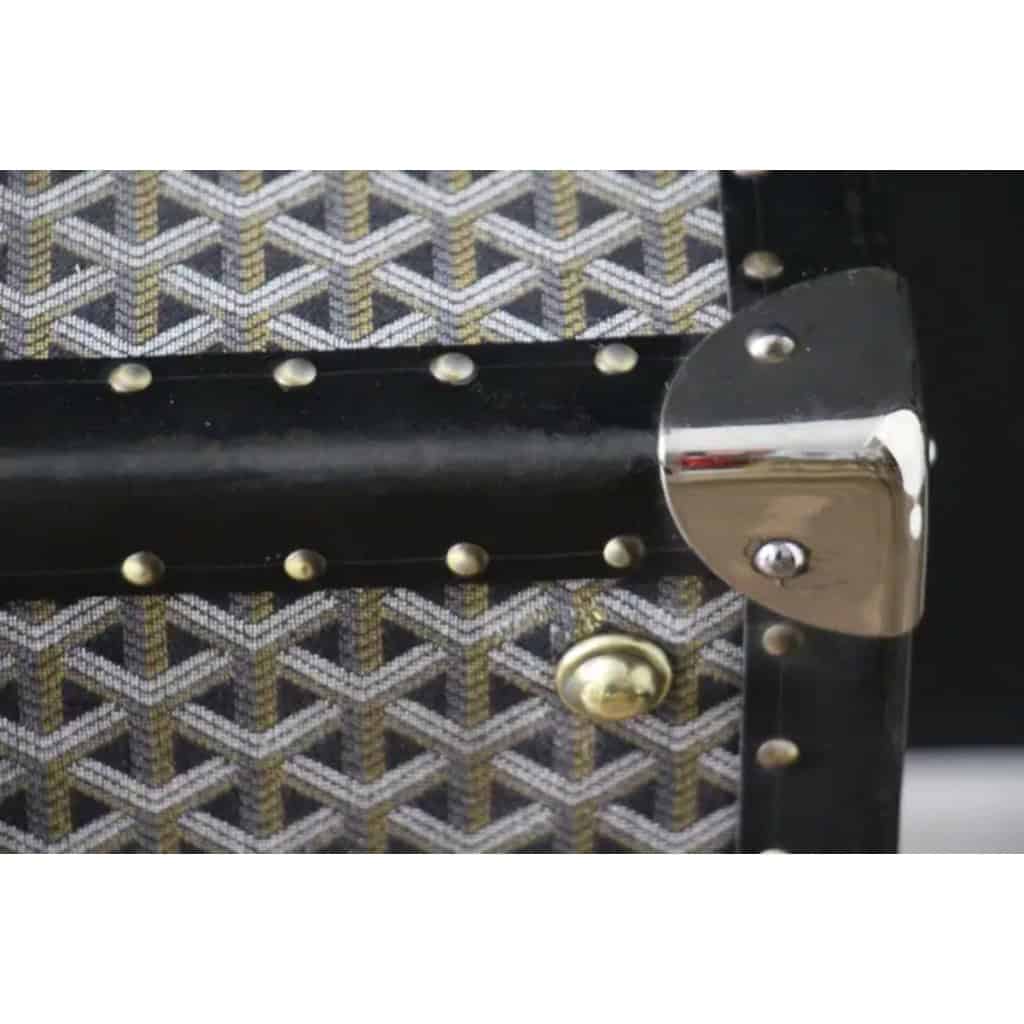 Malle Goyard en toile à chevrons tissée 86 cm 16
