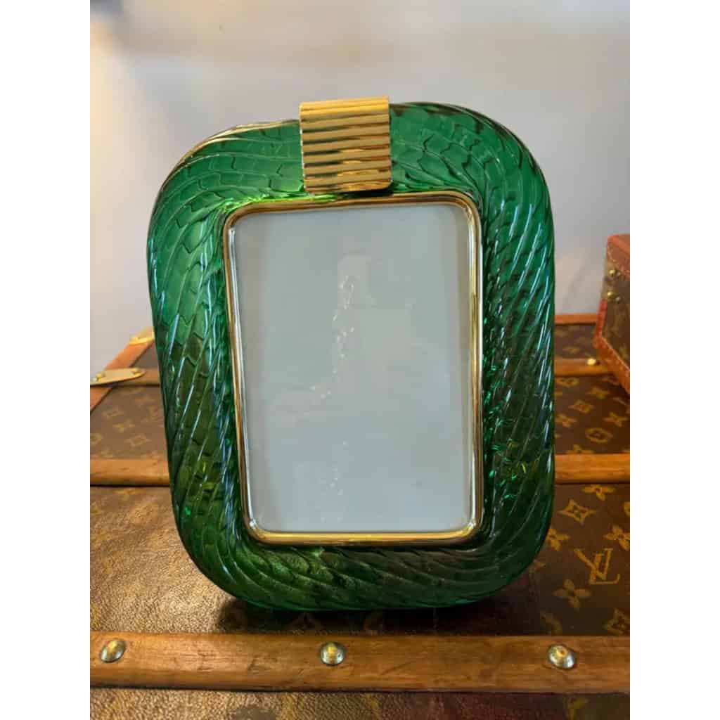 Cadre photo en verre de Murano Vert émeraude 16