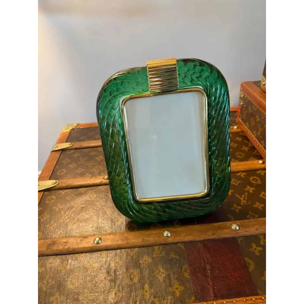 Cadre photo en verre de Murano Vert émeraude 17