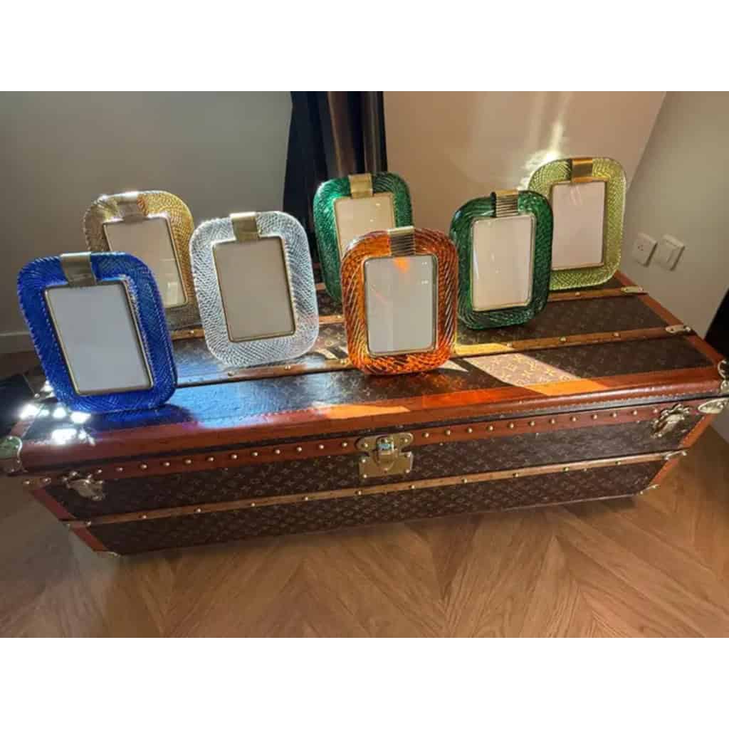 Cadre photo en verre de Murano Vert émeraude 18