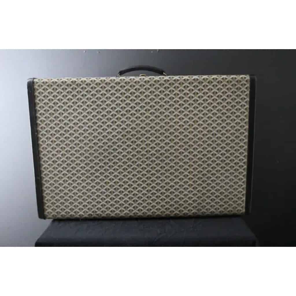 Valise ou malle Goyard en toile à chevrons de 80 cm 18