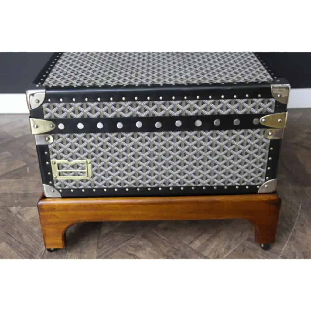 Malle Goyard en toile à chevrons tissée 86 cm 18