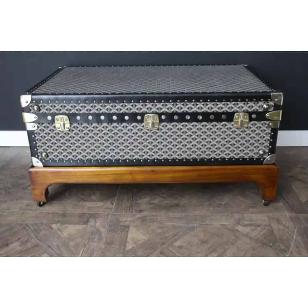 Malle Goyard en toile à chevrons tissée 86 cm 19