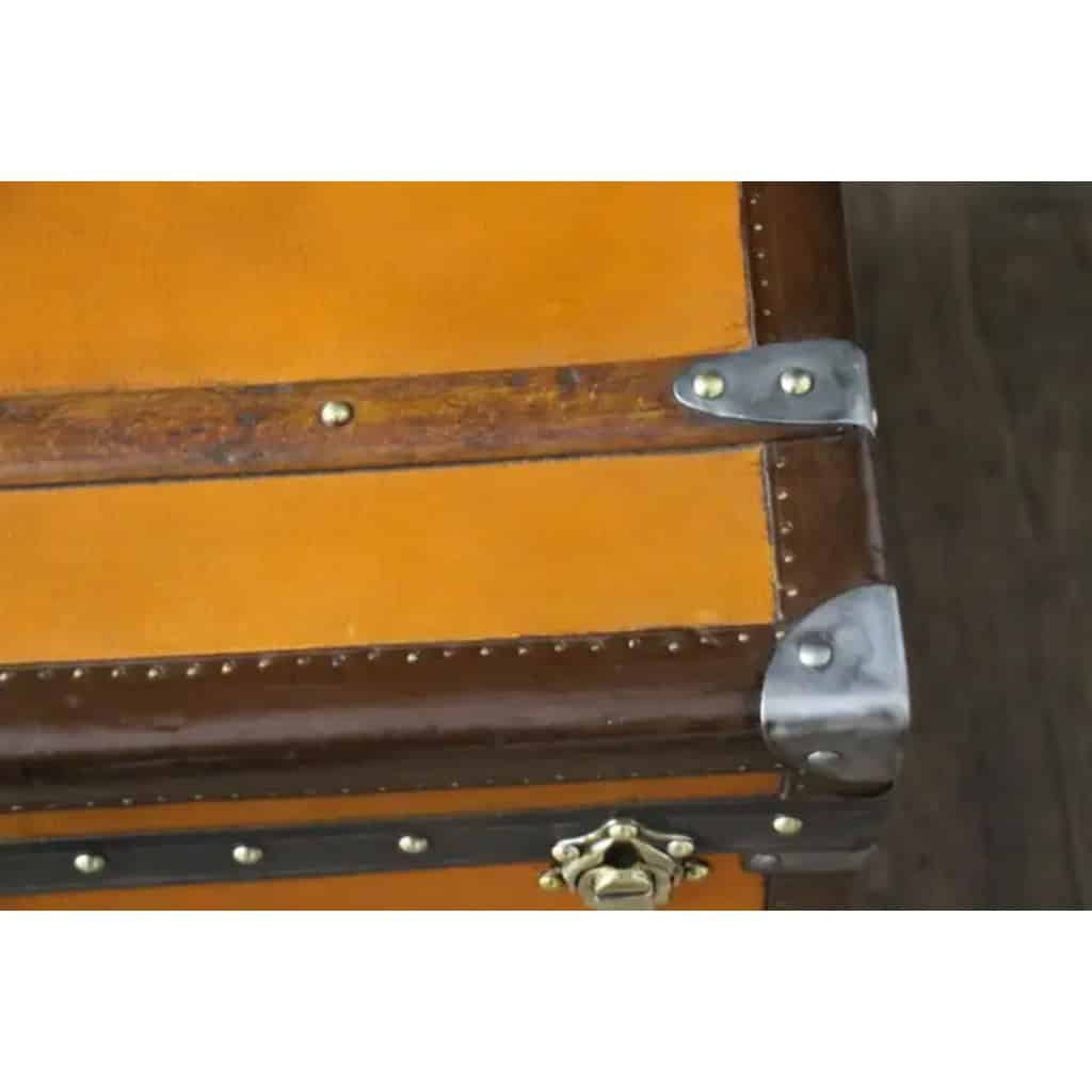 Moynat trunk in orange canvas 20