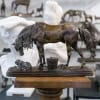 Sculpture – Cheval Et Chien À L’Écurie , Henri – Alfred Jacquemart (1824-1896) – Bronze 20