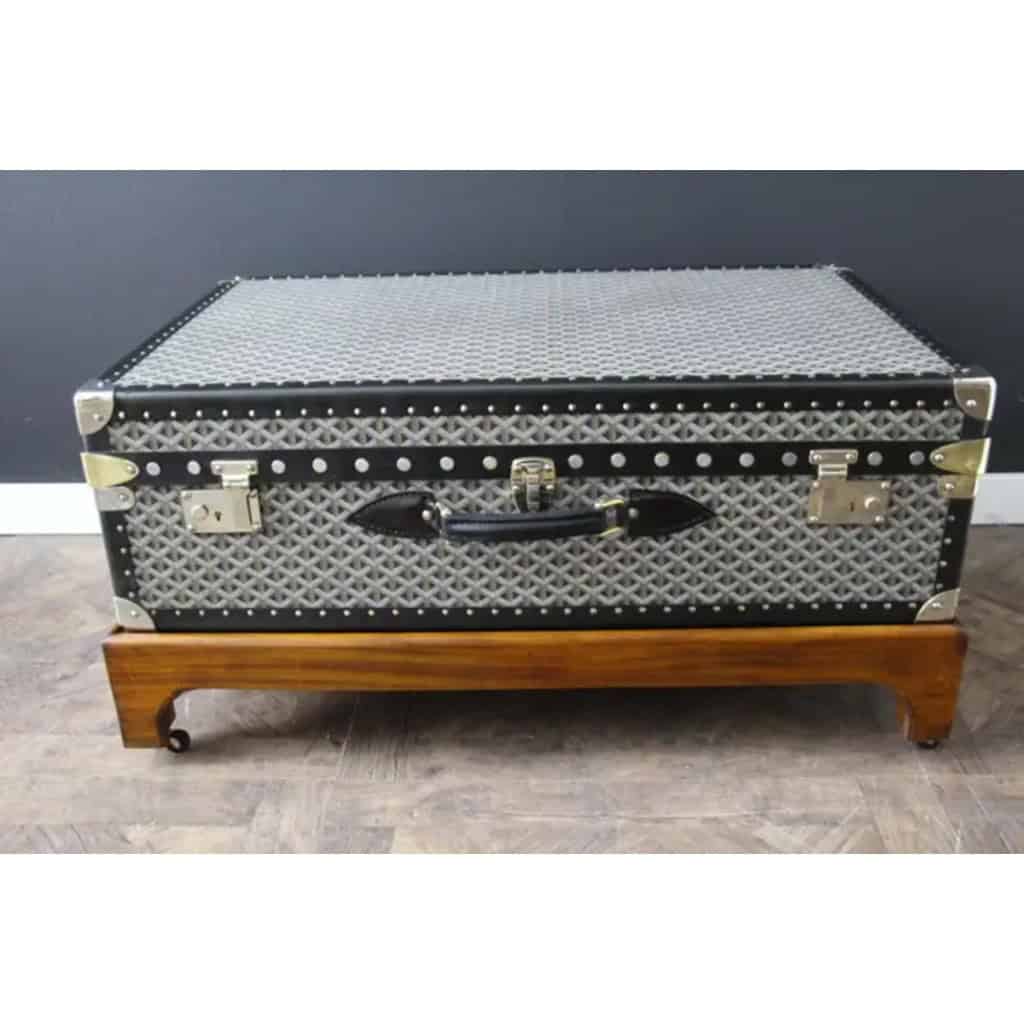 Malle Goyard en toile à chevrons tissée 86 cm 4