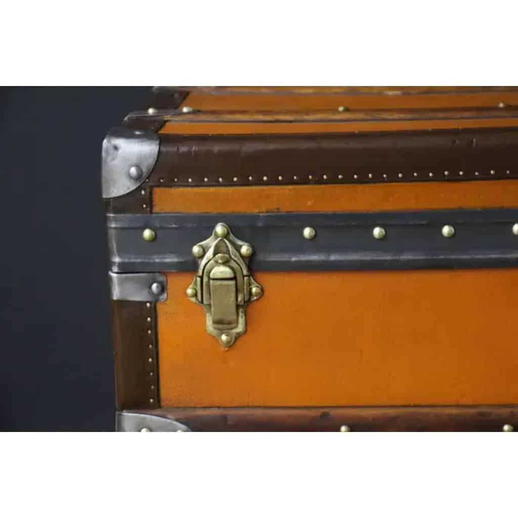 Moynat trunk in orange canvas 5