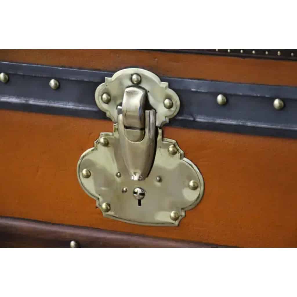 Moynat trunk in orange canvas 6