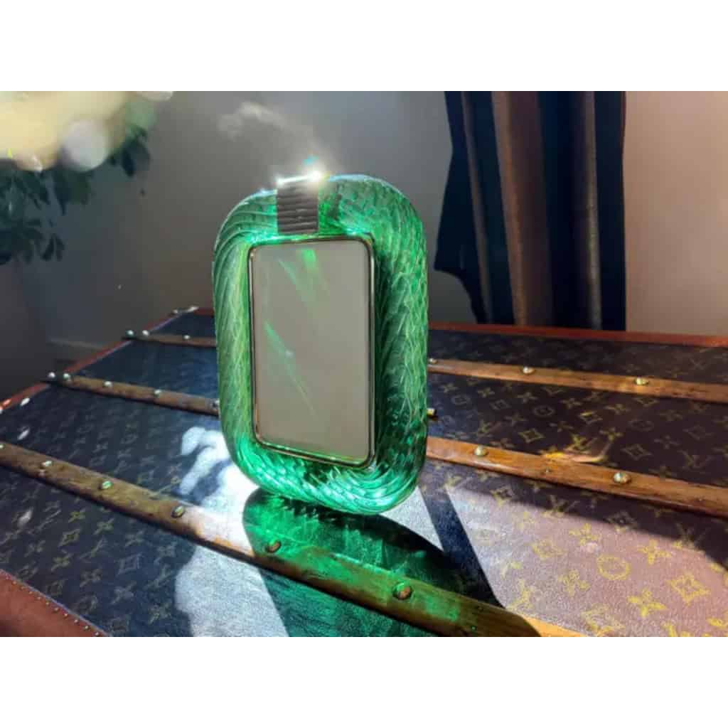 Cadre photo en verre de Murano Vert émeraude 6