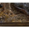 Sculpture – Cheval Et Chien À L’Écurie , Henri – Alfred Jacquemart (1824-1896) – Bronze 22