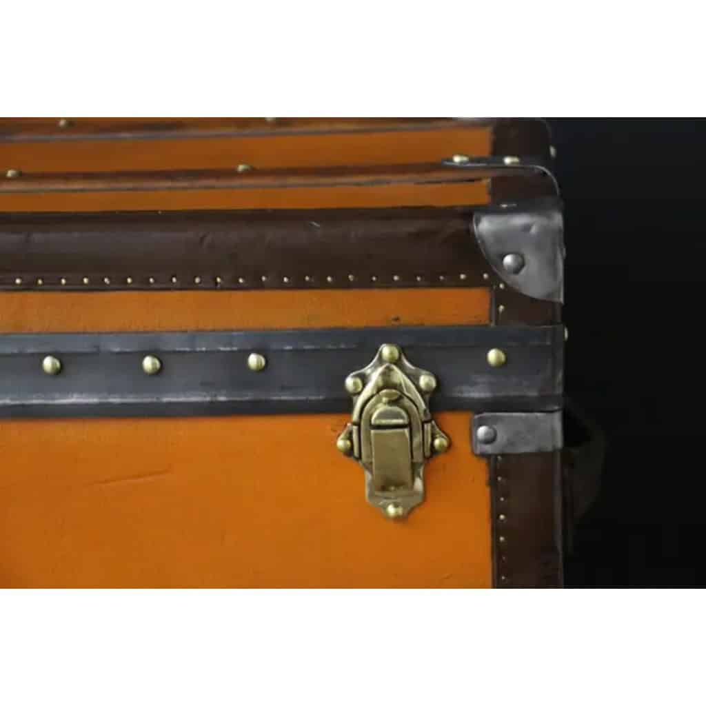 Moynat trunk in orange canvas 7