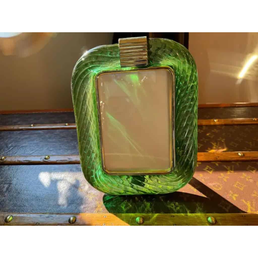 Cadre photo en verre de Murano Vert émeraude 7