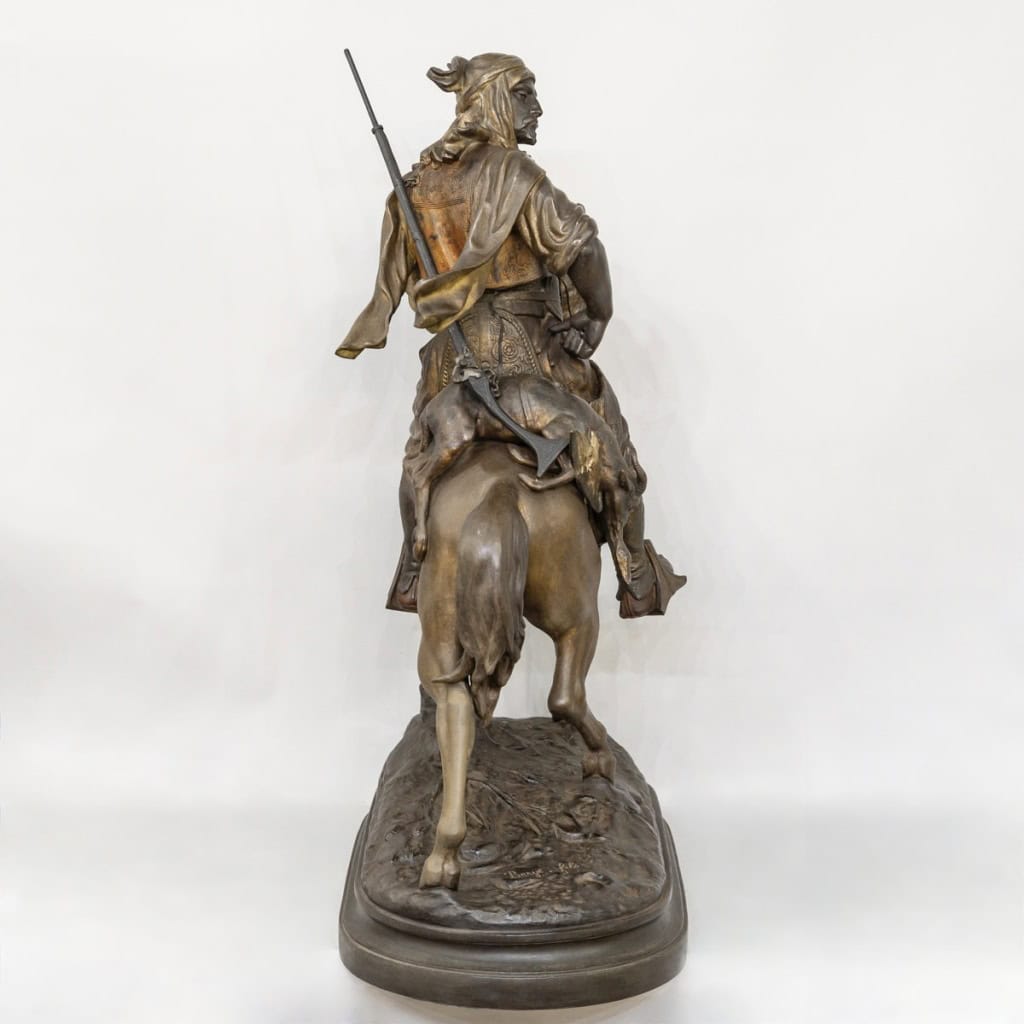 Cavalier Arabe En Retour De Chasse , Alfred Barye (1839-1882) Et Émile Guillemin (1841-1907) 11